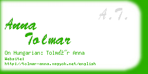 anna tolmar business card